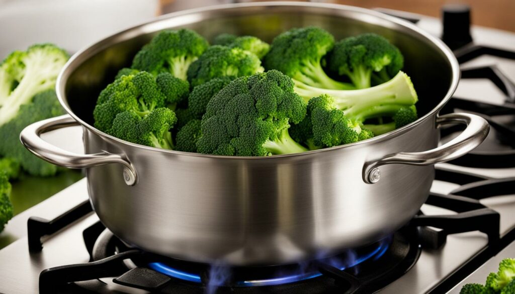 gotowanie brokułów na parze