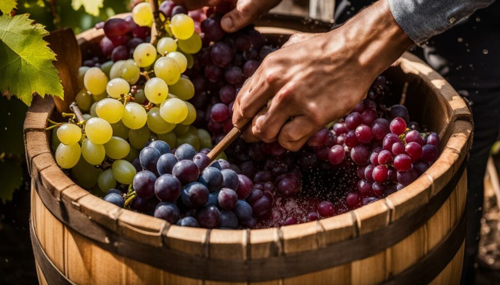 miażdżenie winogron