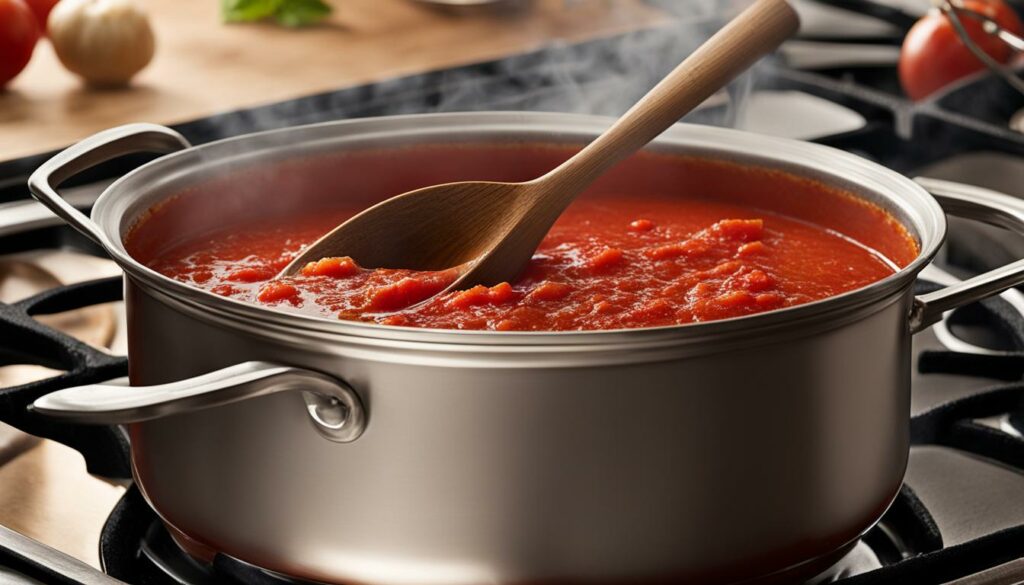zagęszczanie sosów pomidorowych